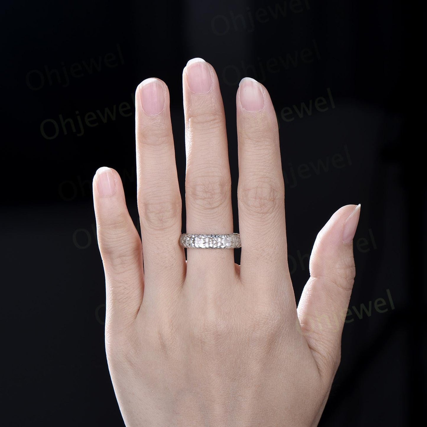 Briolette cut white moissanite wedding band mens full eternity dainty unique engagement ring women anniversary gift for him her