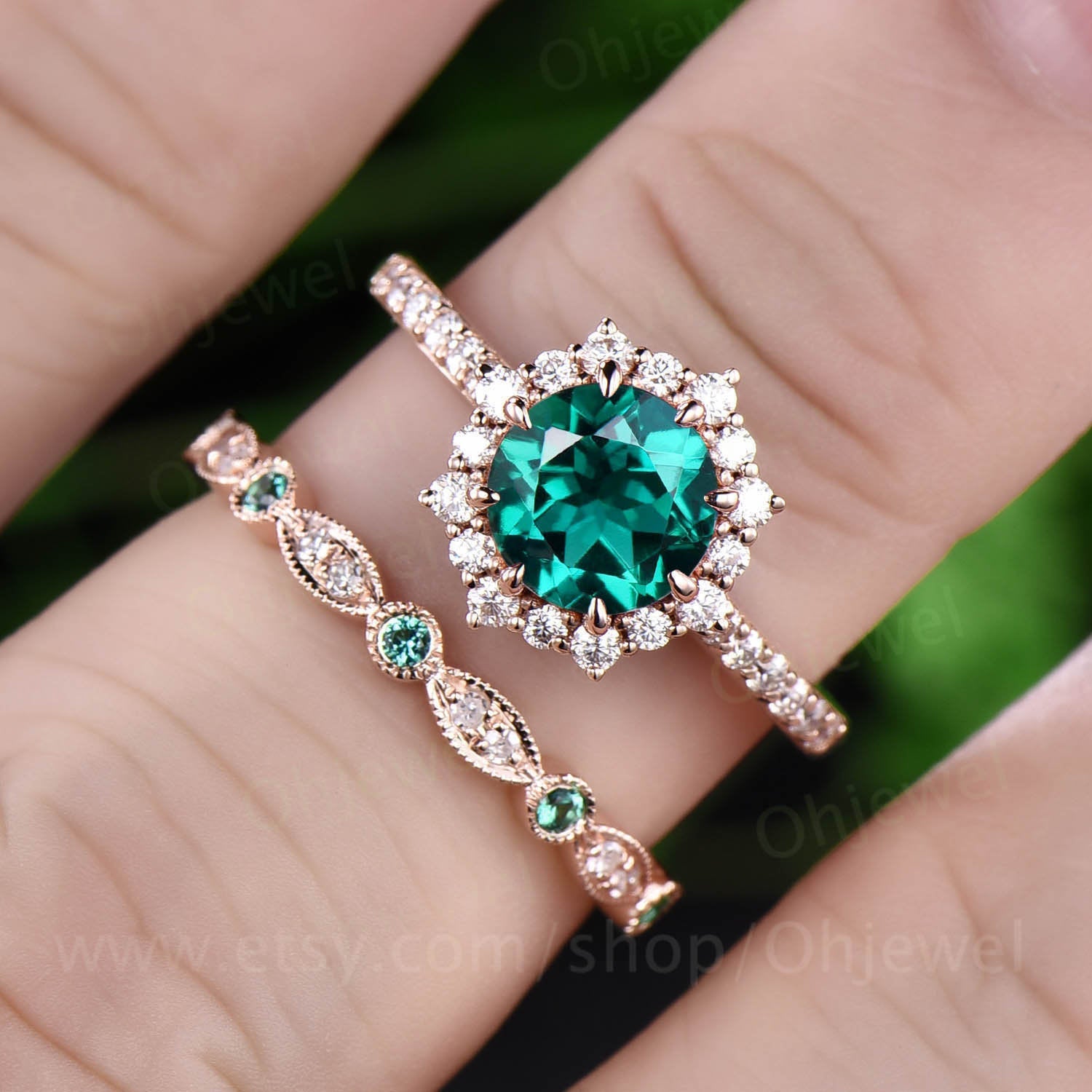 Emerald green wedding ring set 60 photos - Astyledwedding.com Emerald green wedding ring set 60 photos - Astyledwedding.com