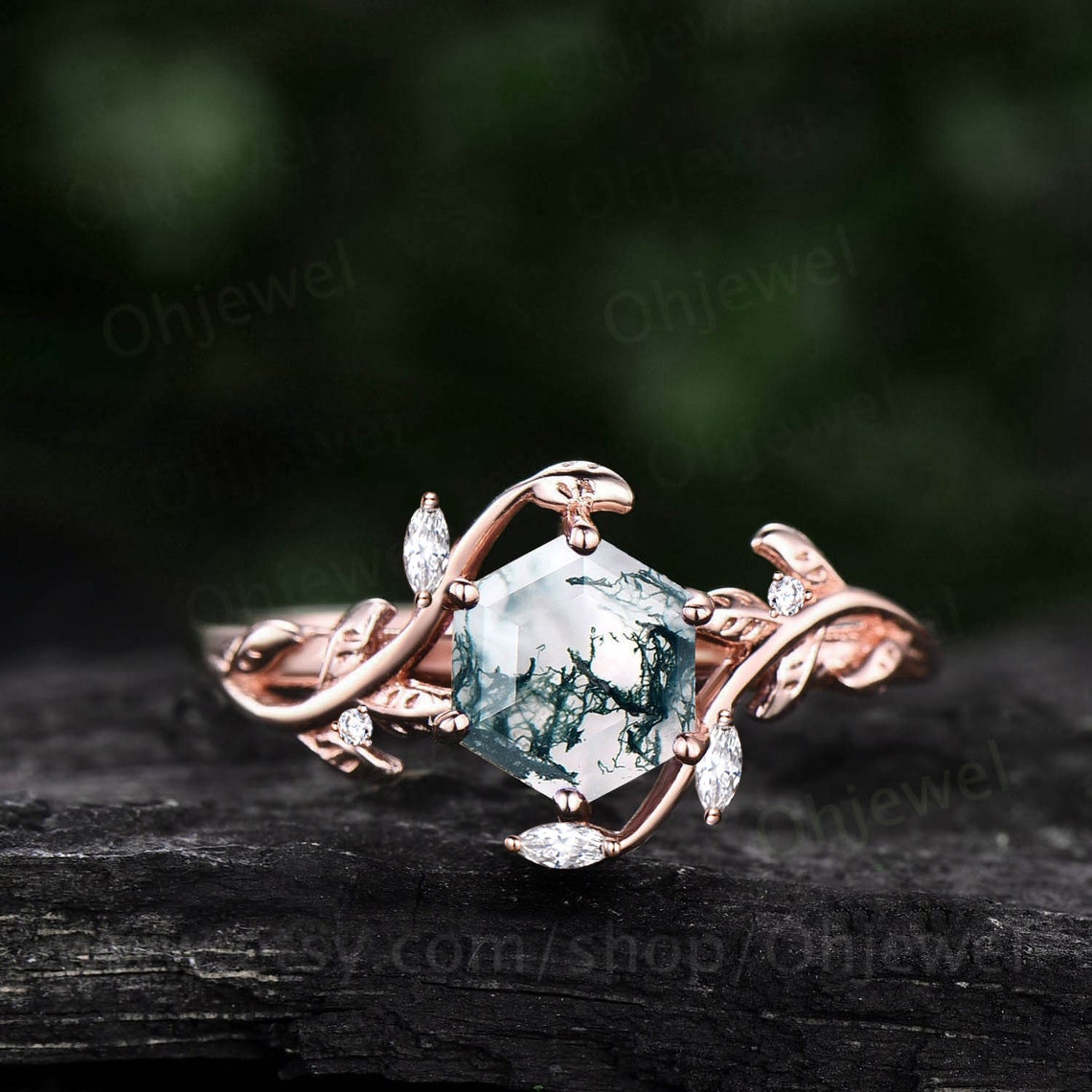 Rose gold best sale branch ring